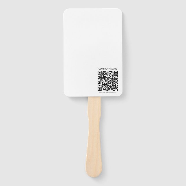 Abanico Crear su propio código QR | Blanco y negro (Anverso)