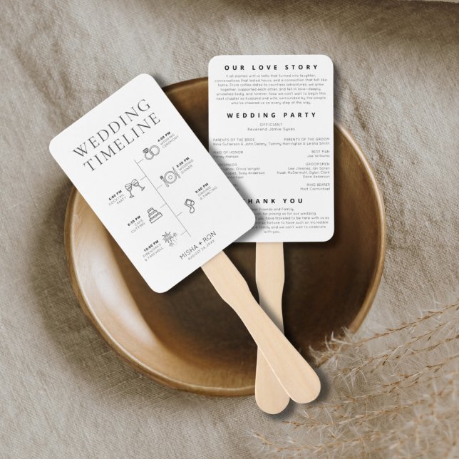 Abanico Cronograma de boda personalizado, orden de eventos (Subido por el creador)