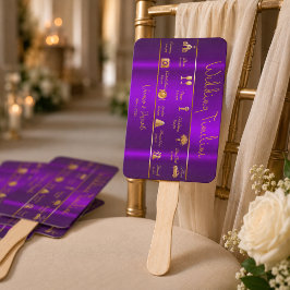 Abanico Cronología de Boda Violeta Luminoso Moderno y Eleg
