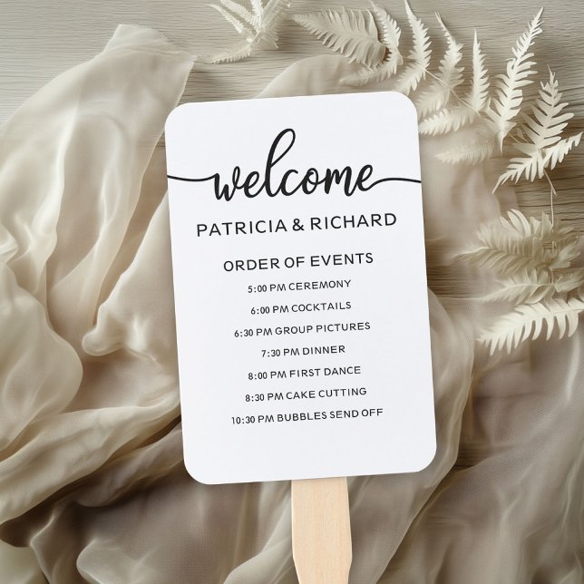 Abanico Cronología de eventos de la boda Programa Simple (Subido por el creador)
