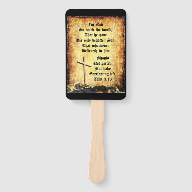 Abanico Cross & Manger con John 3vs16 (Anverso)