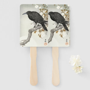 Abanico Cuervo Cuervo Japonés Koson Pájaro