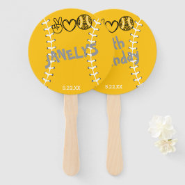 Abanico Cumpleaños de Peace Love Softball