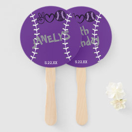 Abanico Cumpleaños de Peace Love Softball