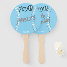 Abanico Cumpleaños de Peace Love Softball