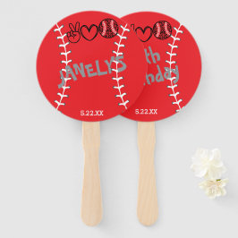 Abanico Cumpleaños de Peace Love Softball