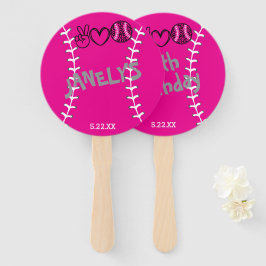 Abanico Cumpleaños de Peace Love Softball