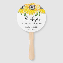 Abanico Cumpleaños del Girasol Primer Una Flora Acuática P