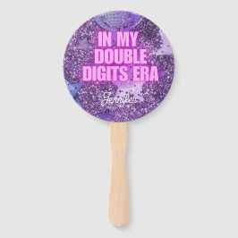 Abanico Cumpleaños Morado de Moda en Mi Era de Doble Dígit