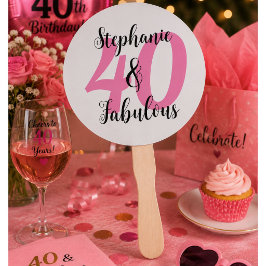 Abanico Cumpleaños personalizado 40 y fabuloso