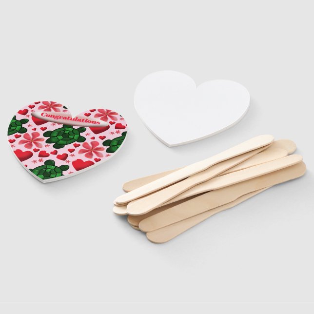 Abanico Custom turtle pattern  wrapping paper (No montado)