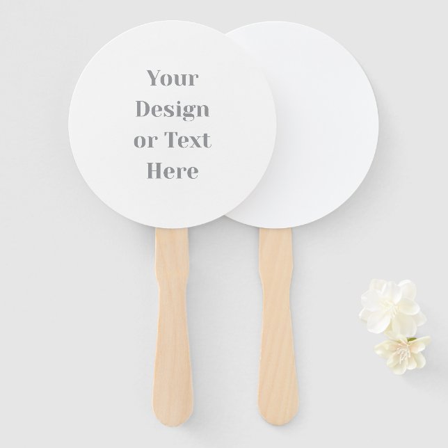 Abanico Customizable Your Design or Text Here Personalized (Anverso y reverso)