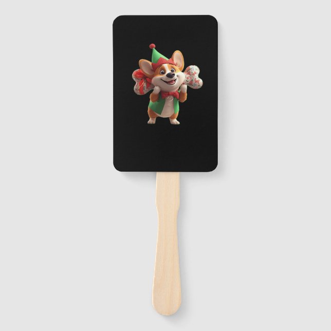 Abanico Cute Christmas Corgi Classic T-Shirt (Anverso)