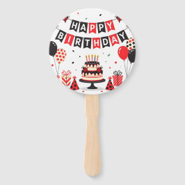 Abanico Cute Happy Birthday ladybug theme