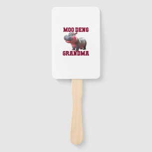Abanico Cute MOO DENG GRANDMA Bebé Hippo Granny TeachCu