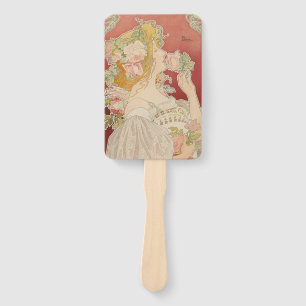 Abanico Dama Art Nouveau Belle Époque Rosas Livemont
