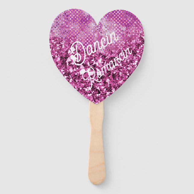 Abanico Dancin' Romancin' Pink Heart (Anverso)