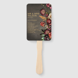Abanico Dark Moody Negrita Programa de Bodas de Flores Sil