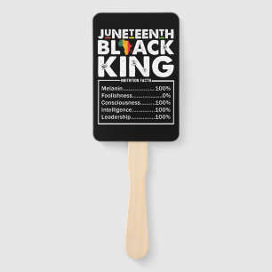 Abanico Datos nutricionales del rey negro de Juneteenth Me