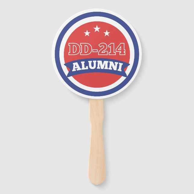 Abanico DD-214 Retiro Militar Veterano del Ejército de Alu (Anverso)