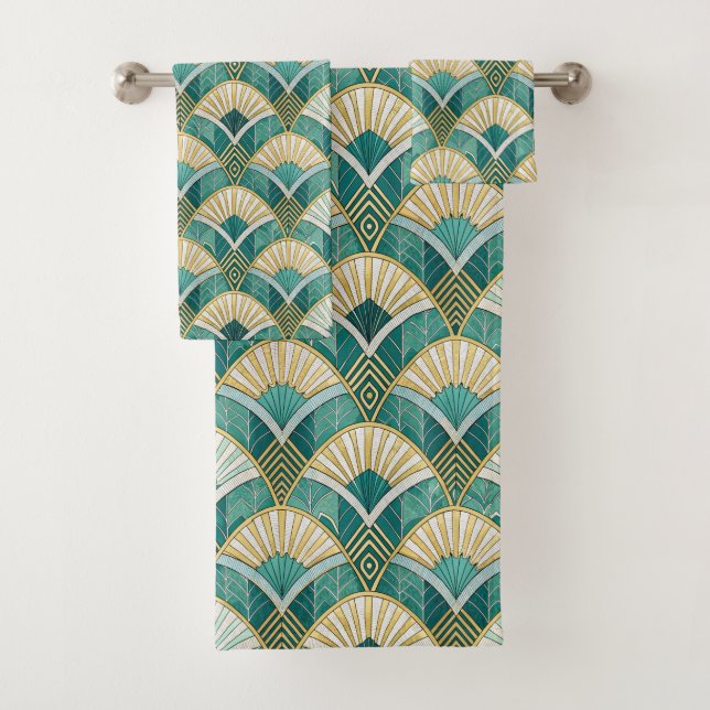 Abanico de Art Deco Teal (In situ)