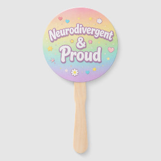 Abanico de fiesta Pastel Neurodivergente y Orgullo