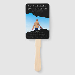 Abanico de funeral personalizado recordado con amo
