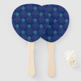 Abanico de mano con estampado floral