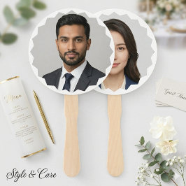 Abanico de mano con foto personalizada Diseño únic