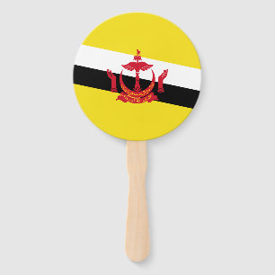 Abanico de mano de la bandera patriótica de Brunéi