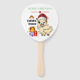 Abanico de mano de llama de Navidad