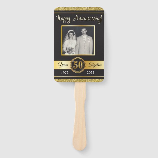 abanico de mano del 50 aniversario (Anverso)
