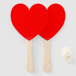 Abanico de mano del programa Corazón Rojo