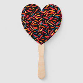 Abanico de mano en forma de corazón