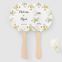 Abanico de Mano para Boda Personalizable - Texto E