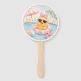 Abanico de mano para fiesta de cumpleaños con pisc