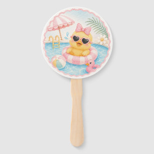 Abanico de mano para fiesta de cumpleaños con pisc