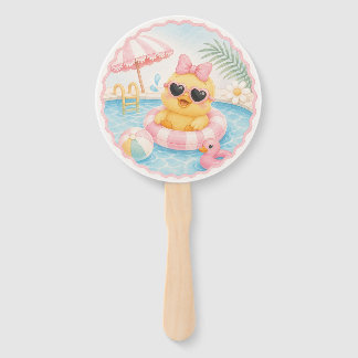 Abanico de mano para fiesta de cumpleaños con pisc