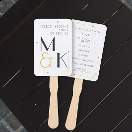 Abanico de mano para orden de servicio de boda Art