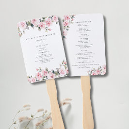 Abanico de mano para programa de boda elegante en