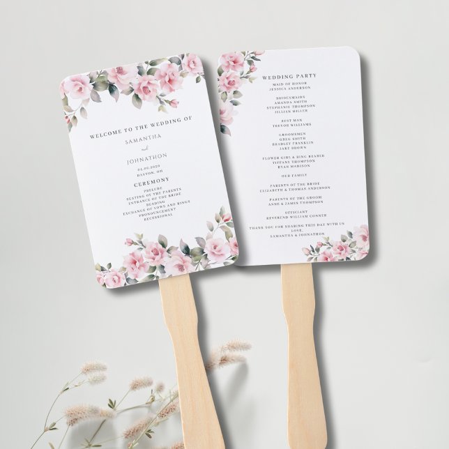 Abanico de mano para programa de boda elegante en  (Subido por el creador)