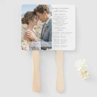 Abanico de mano personalizado para ceremonia de bo