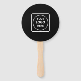 Abanico de mano promocional negro | Logo de empres