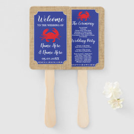 Abanico de Programa de Bodas de Playa con Hervido 