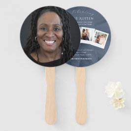 Abanico de Programa de Funeral Redondo Clásico y S