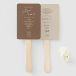 Abanico de Programa Minimalista Marrón Beige Moder