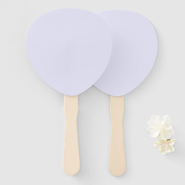 Abanico de Remo Morado Lavanda para Eventos Elegan (Anverso y reverso)