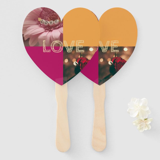 Abanico Decorated pack of hand held fans for guests (Anverso y reverso)