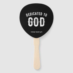 ABANICO DEDICADO A DIOS PERSONALIZABLE GUAY TEXTO BLANCO