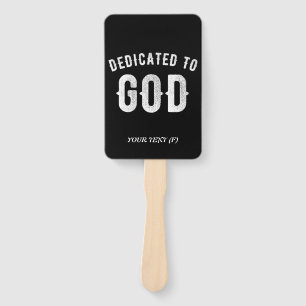 ABANICO DEDICADO A DIOS PERSONALIZABLE GUAY TEXTO BLANCO
